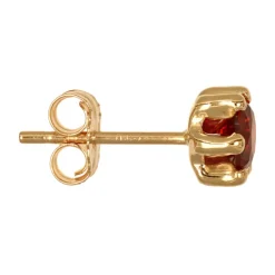 Guldörhängen röda studs äkta guld 18 karat