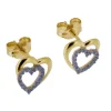 Guldörhängen två hjärtan 18 karat