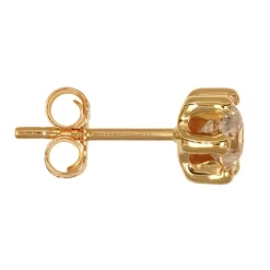 Guldörhängen vita studs äkta guld 18 karat