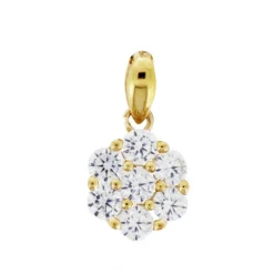 Guldsmycke glittrig blomma äkta guld 18 karat