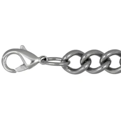 Halsband August bred pansarkedja stål 50 cm