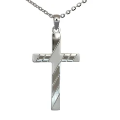 Halsband kors äkta silver