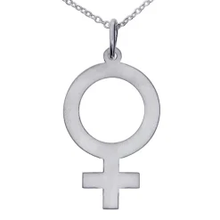 Halsband med kvinnosymbol feministsmycke
