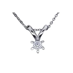 Halsband med vit sten