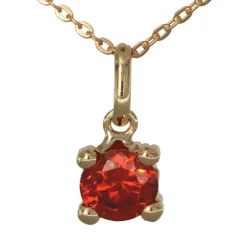 Halsband månadssten januari äkta guld 18 karat