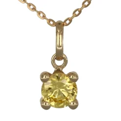 Halsband månadssten november äkta guld 18 karat