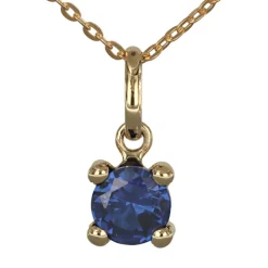 Halsband månadssten september äkta guld 18 karat