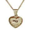 Halsband mönstrat guldhjärta äkta guld 18 karat