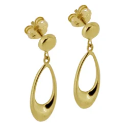 Hängande guldörhängen 18 karat