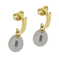 Hängande pärlörhängen 18 karat