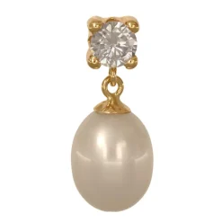 Hängande pärlörhängen odlade pärlor 18 karat guld