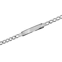 ID-armband med pansarkedja äkta silver