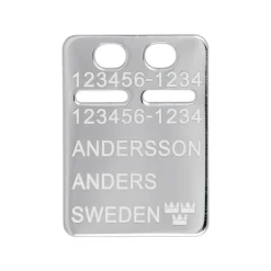 ID-bricka silver med gravyr