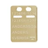 ID-bricka smycke äkta guld 18 karat 17 x 23mm gravyr ingår