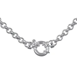 Ihålig ärtlänk äkta silver 45 cm