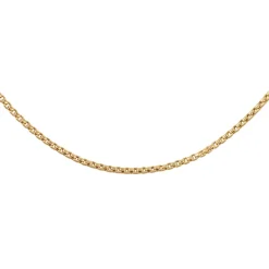 Ihålig rund guldkedja längd 45 cm