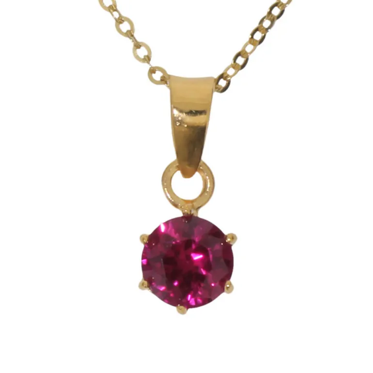 Juli månadssten guldförgyllt silver