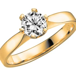 14K DONAU 0,75 ct Förlovningsring Vigselring