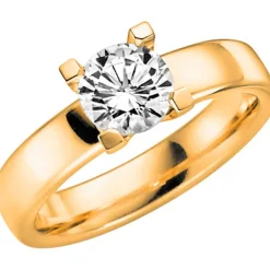 14K SEINE 1,00 Förlovningsring Vigselring