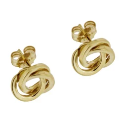 Knutar guldörhängen 18 karat 8 mm