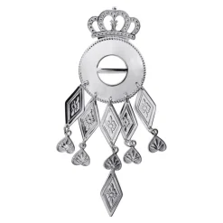 Kronbrosch dräktbrosch äkta silver