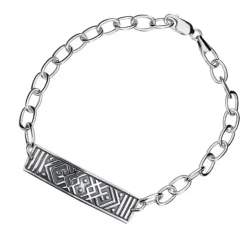 Krusbandsarmband oxiderat large