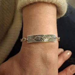 Krusbandsarmband oxiderat large