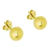 Kulor örhängen 7 mm guldpläterat äkta silver