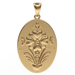 Kurbits smycke mellan äkta guld 9 karat