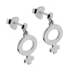 Kvinnosymbol feminist örhängen äkta silver