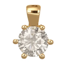 Labbodlad syntetisk diamant 0,74 carat smycke äkta guld 18 karat