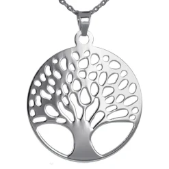 Livets träd halsband äkta silver stor