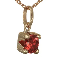 Månadssten halsband januari äkta guld 9 karat