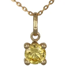 Månadssten halsband november äkta guld 9 karat