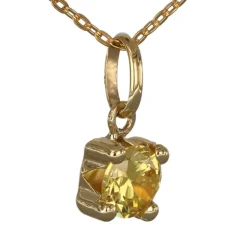 Månadssten halsband november äkta guld 9 karat