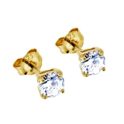 Månadsstenar örhängen april guldförgyllt silver