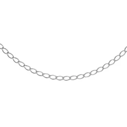 Mycket tunn gles pansarkedja äkta silver 50 cm