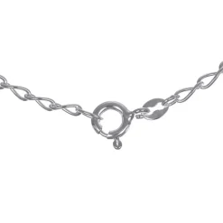 Mycket tunn gles pansarkedja äkta silver 50 cm