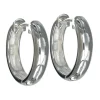 Plain round hoops äkta silver 20 mm