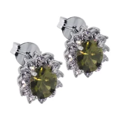 Örhängen carmose green äkta silver