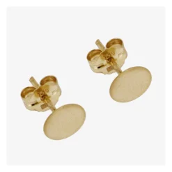 Örhängen guld runda platta 18 karat