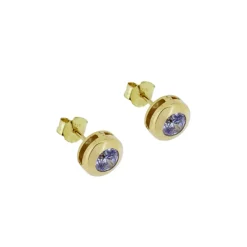 Örhängen rödguld cz