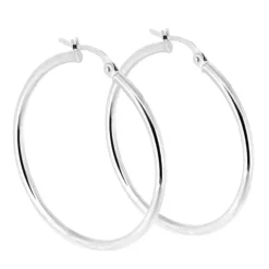 Örhängen vitguld stora ringar