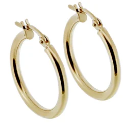 Ringar örhängen hoops 18 mm äkta guld 9 karat