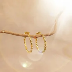 Rope creoler guldförgyllt äkta silver