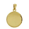 Rund berlock äkta guld 18 karat med fasetterad kant