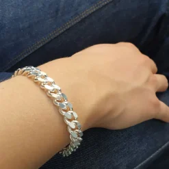 Silverarmband bred äkta silver 22 cm