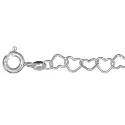 Silverarmband länkade hjärtan äkta silver small