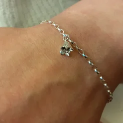 Silverarmband med blåklocka mini