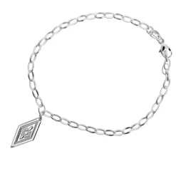 Silverarmband med kläppe som berlock